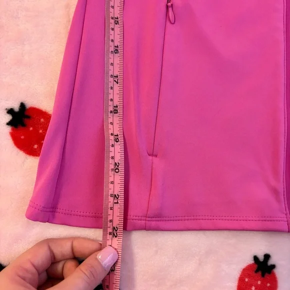 PINK Victoria’s Secret Hot Pink Zip-Up Relay Jacket and Skirt Set Size Medium - Picture 7 of 16
